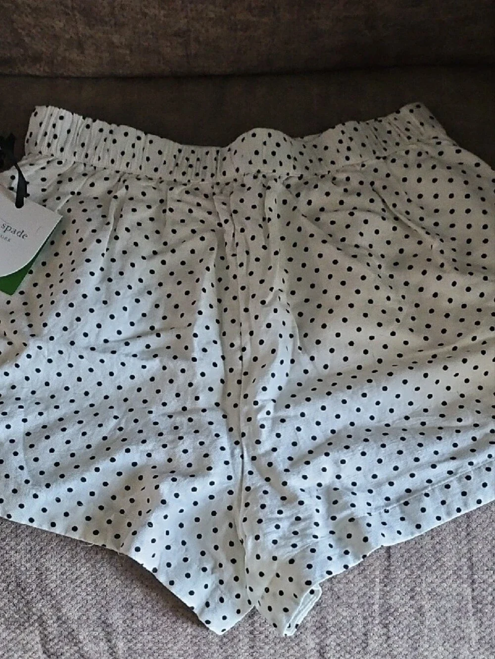 kate spade White with Black Polka Dot Shorts